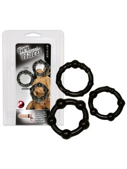 SET 3 ANELLI FALLICI STIMOLANTI GET HARD NERO